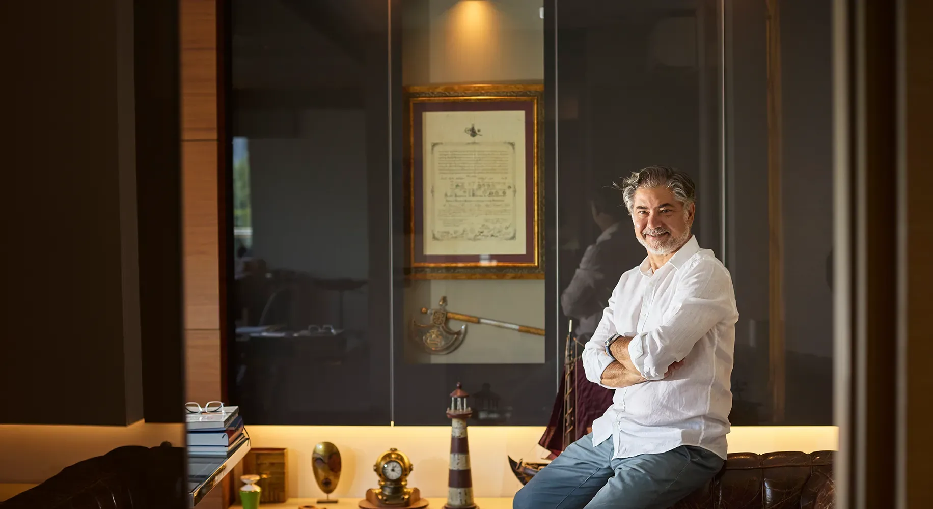 Dr. Seckin Oksar in his office at the clinic in Lara, Antalya