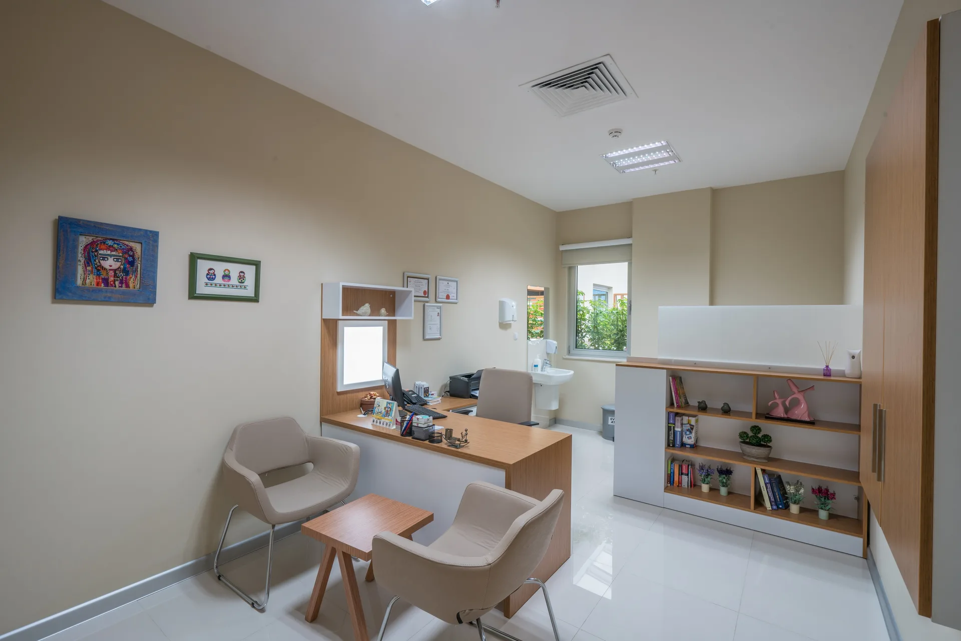 A consulting room at the hospital