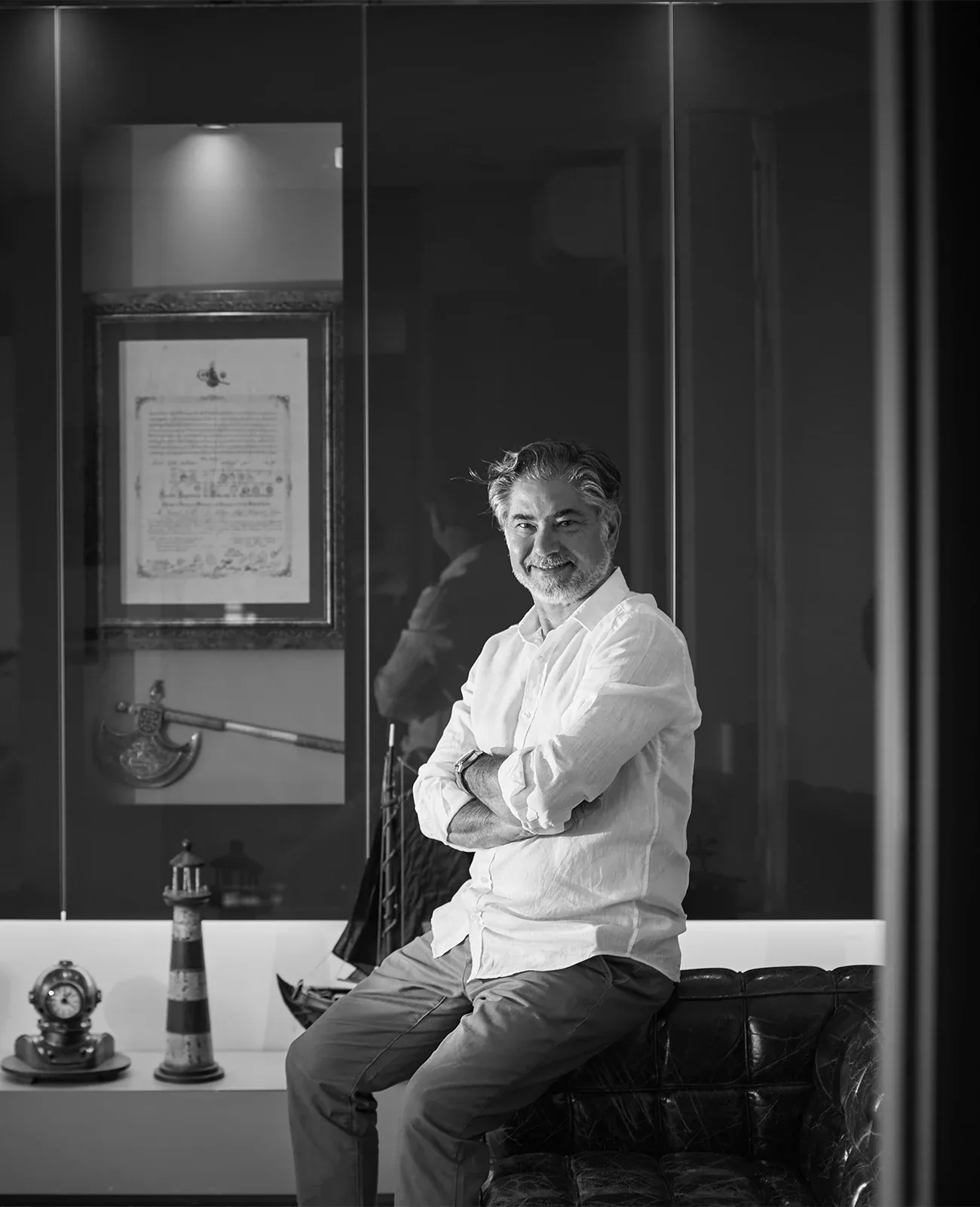 Dr. Oksar at his desk